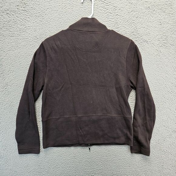 Faconnable Jacket Mens Size Small Brown Cotton Knit‎ Full Zip - Picture 6 of 9